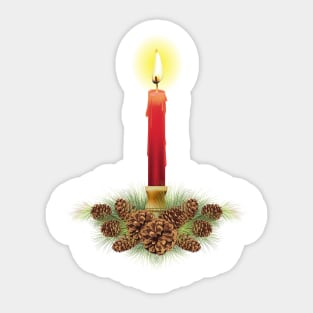 Holiday Candle Sticker